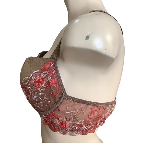 Massam Embroidered Padded Bra Made in Brazil New with Tags - Picture 2 of 8